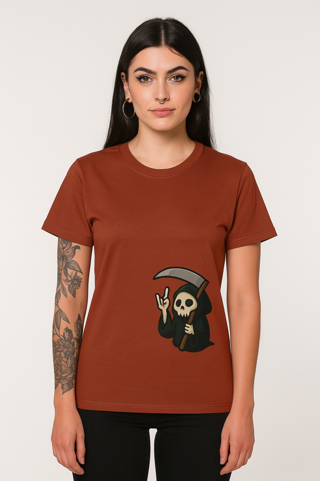 Rock On Reaper Unisex Tee – Grim, Grinning & Ready to Shred