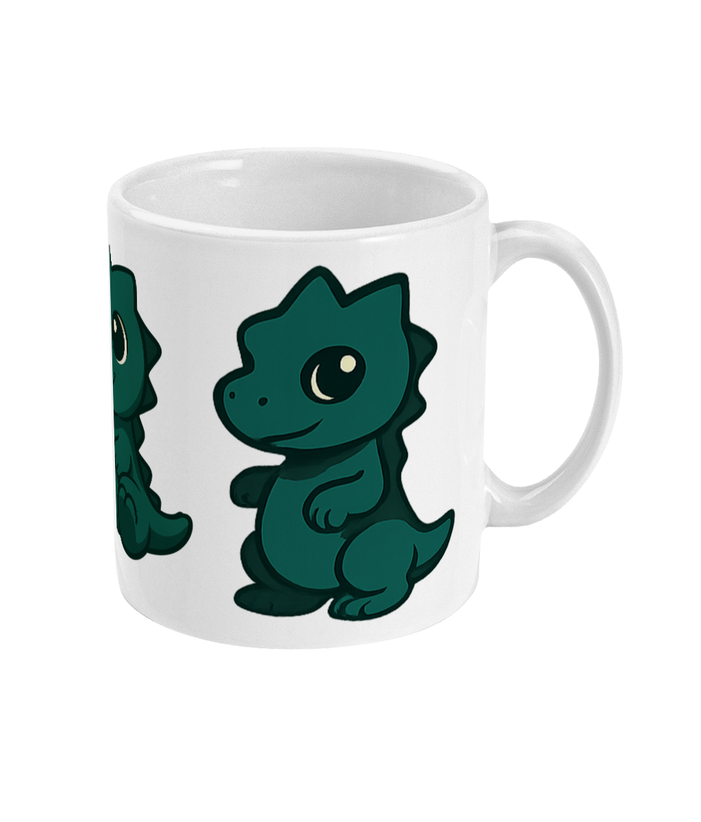 Triple Dino Mood” Ceramic Mug – 11oz