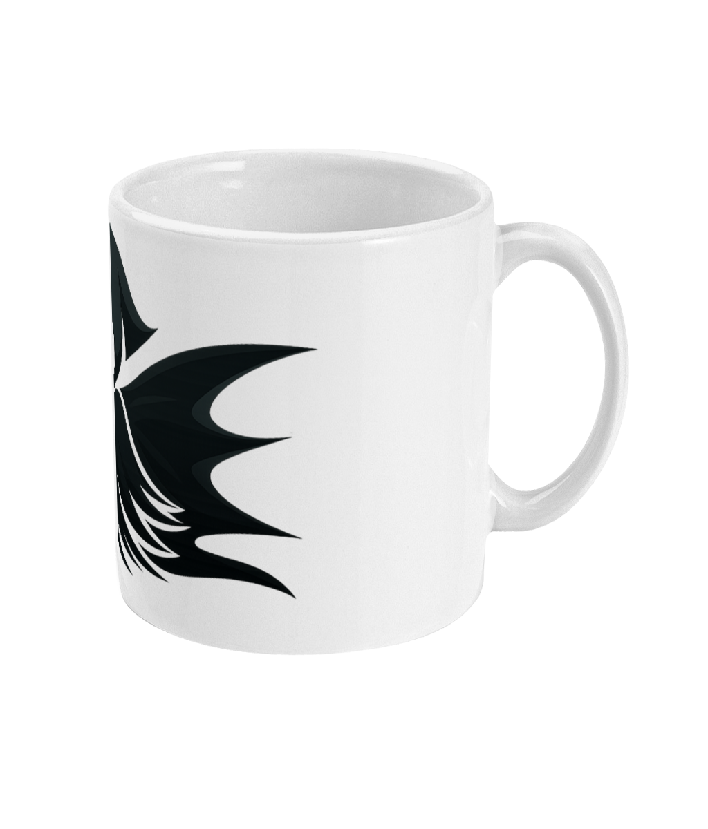 Winged Reaper Ceramic Mug – Skull Cloak Design (11oz)
