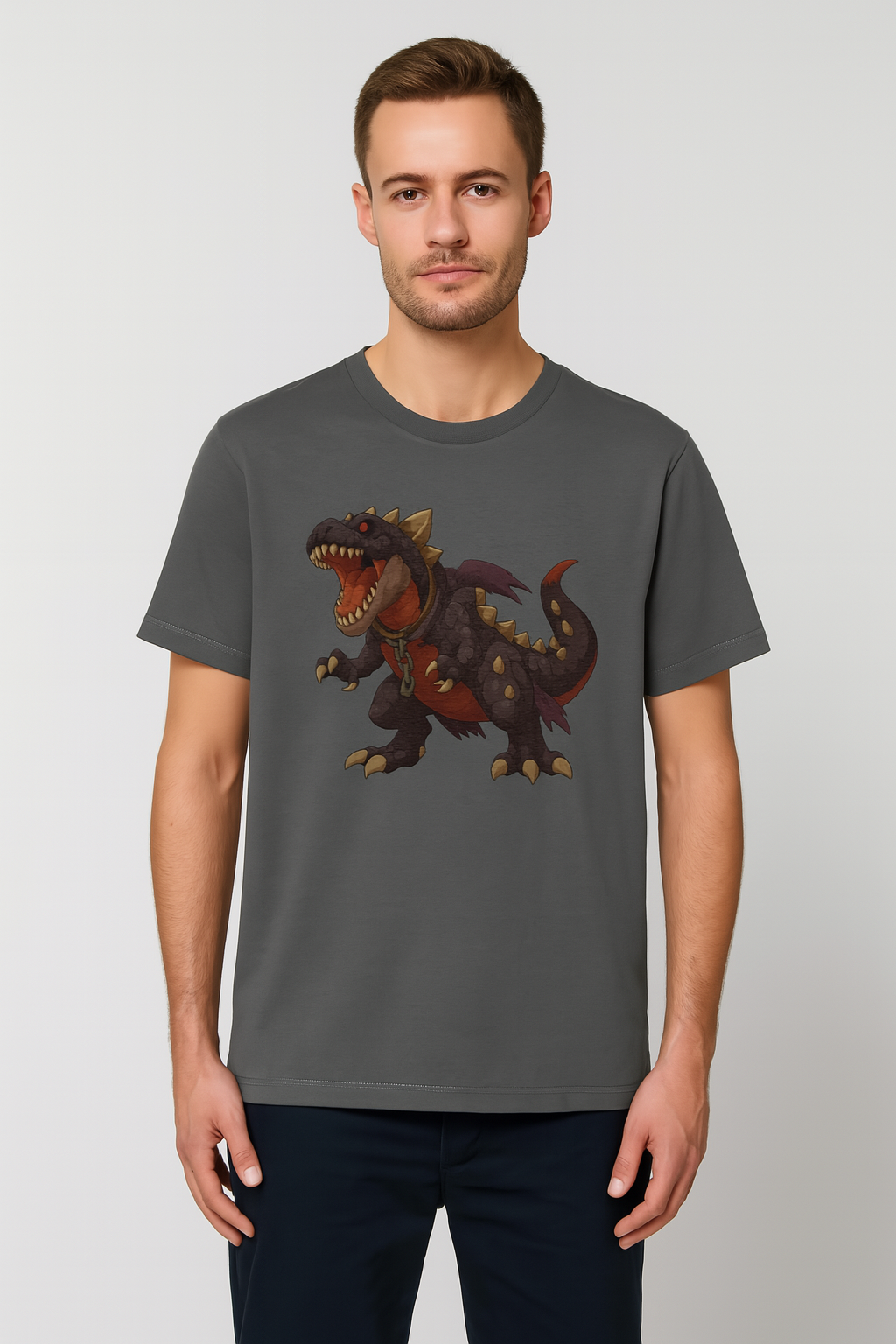 Roaring Beast T-Shirt – Organic Cotton  Fantasy Creature Graphic