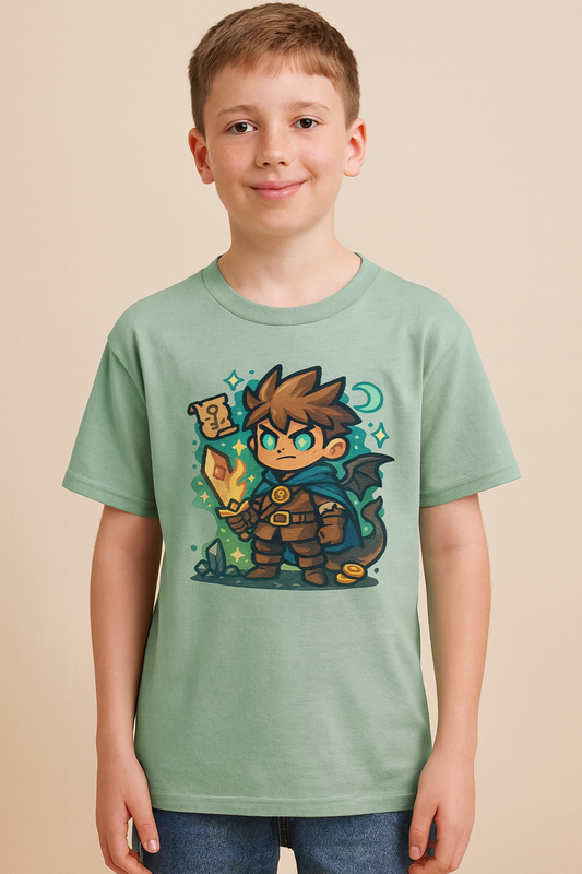 Scroll Runner Tee – Kids Organic Adventure Shirt