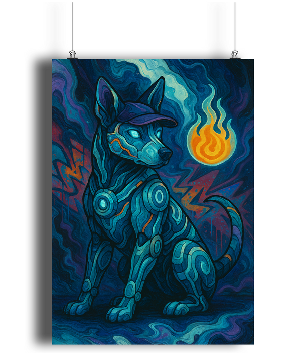Cyber Sentinel Familiar Art Print