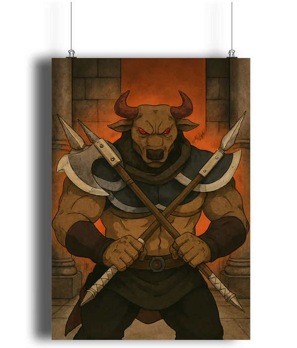 Minotaur Sentinel Art Print