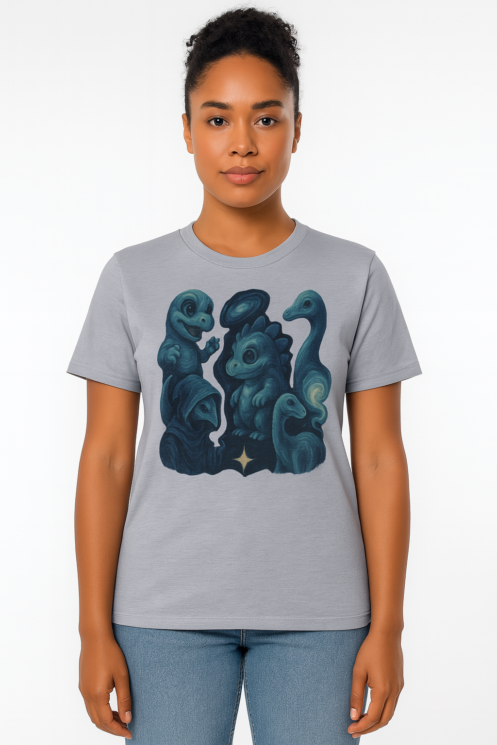 Galactic Dino Quintet  Organic Cotton Unisex Tee