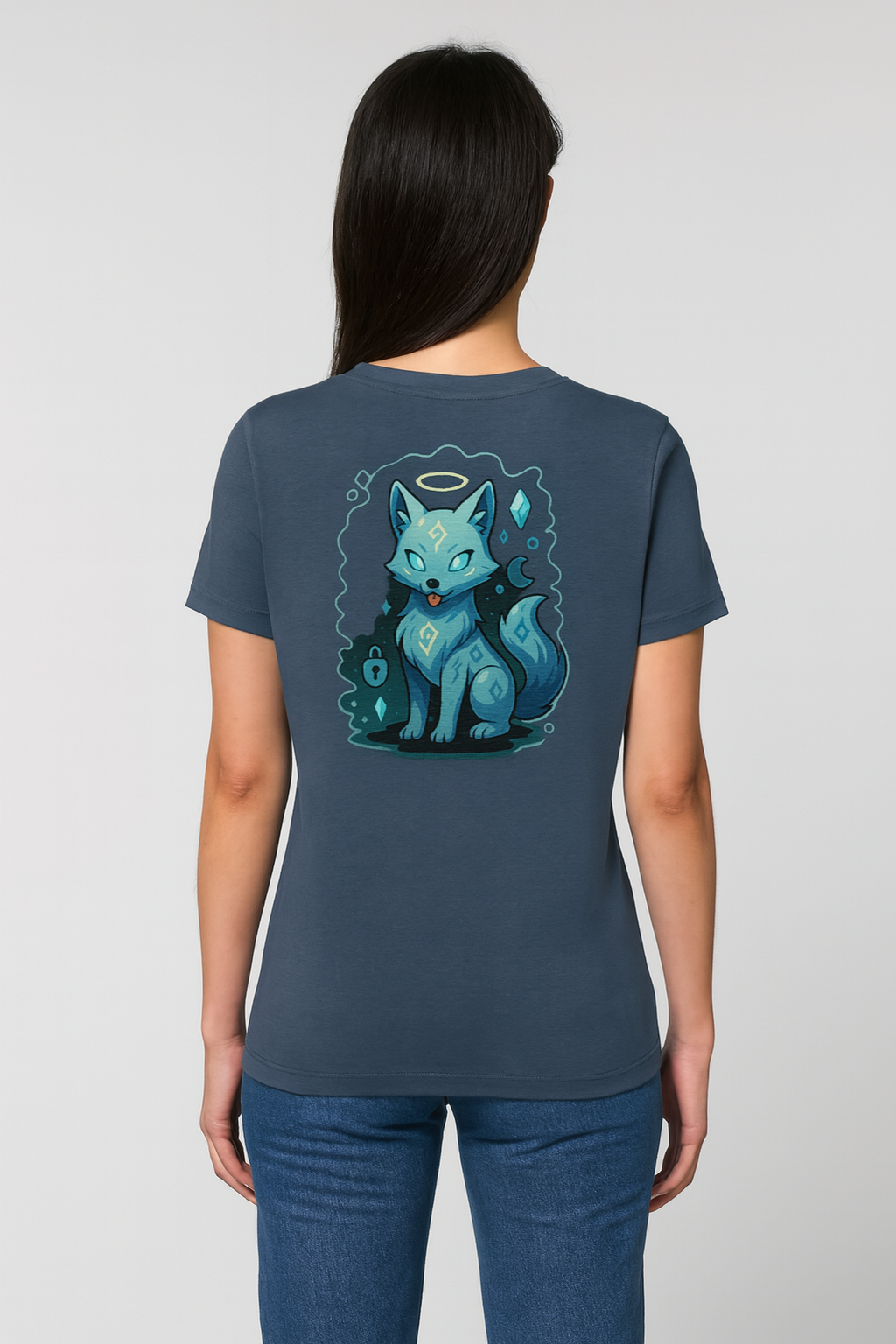 Mystic Fox Sigil Tee – Back Print  Celestial Familiar Series