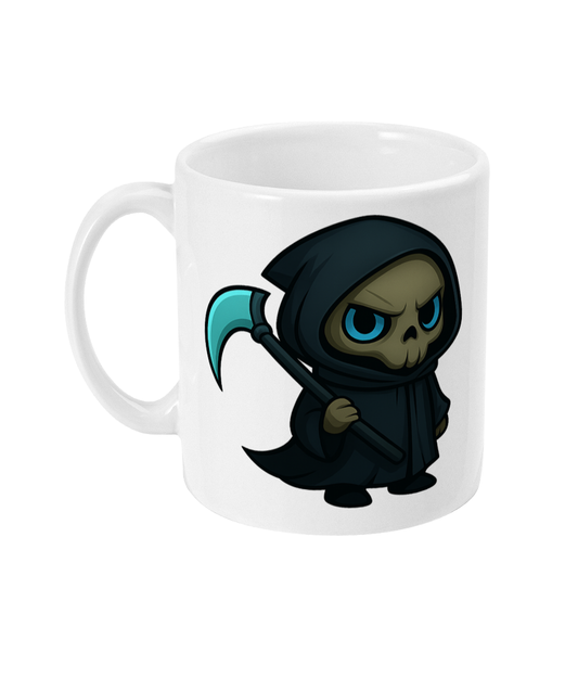 Twin Reapers Ceramic Mug – 11oz of Grim Style
