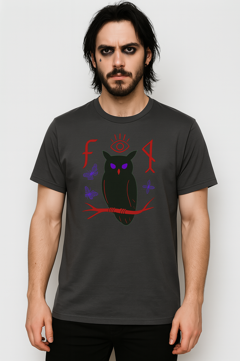 Mystic Owl & Sigil Tee – Organic Cotton Unisex Fit
